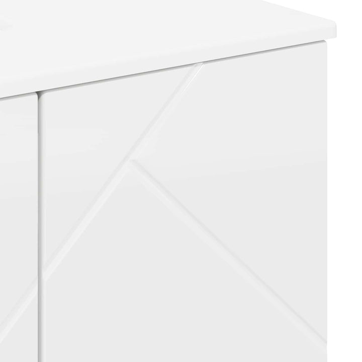 Badeværelsesskab med opbevaring Høj gloss hvid 61 x 35 x 64 cm