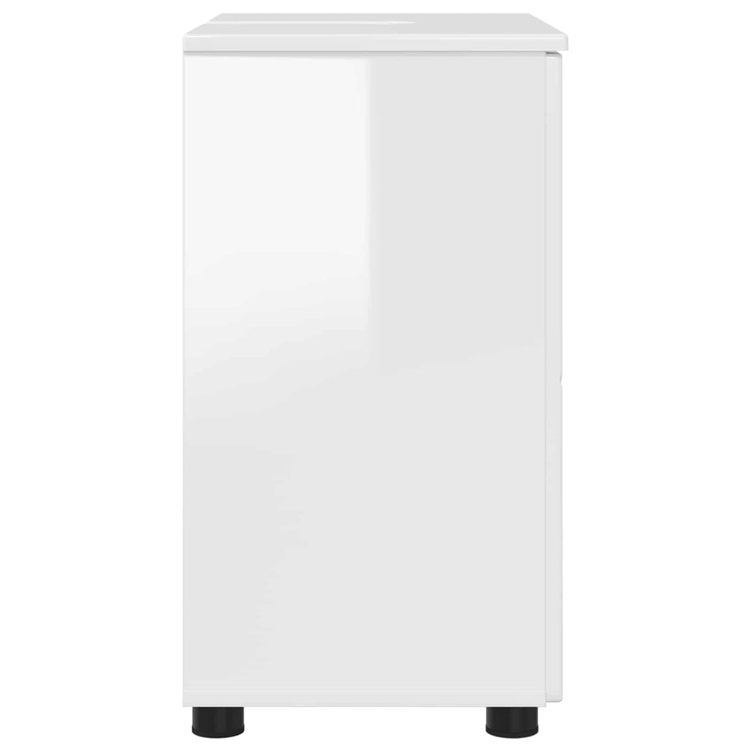 Badeværelsesskab med opbevaring Høj gloss hvid 61 x 35 x 64 cm