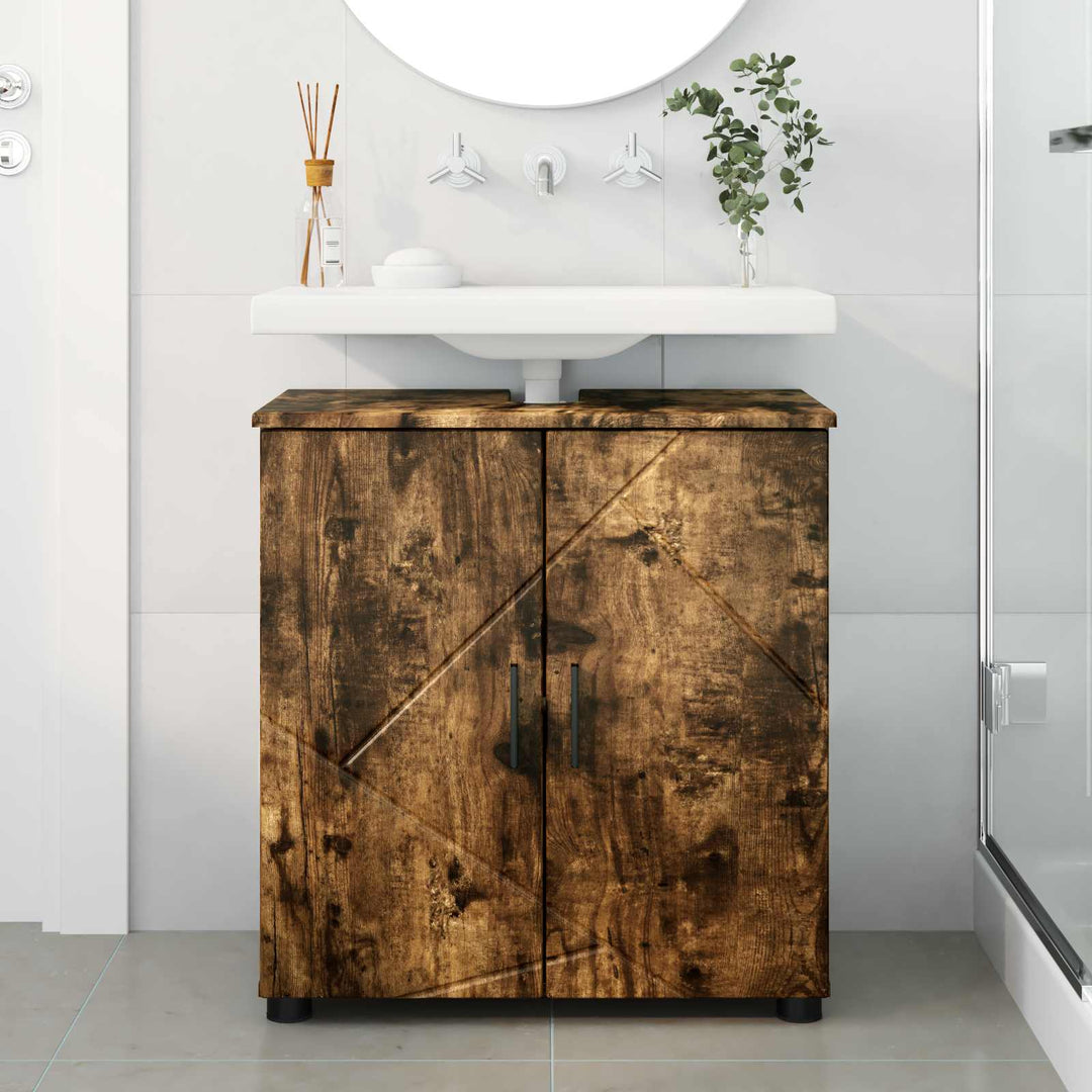 Badeværelsesskab med opbevaring Røget eg 61 x 35 x 64 cm