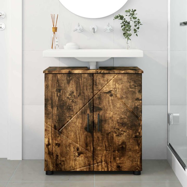 Badeværelsesskab med opbevaring Røget eg 61 x 35 x 64 cm