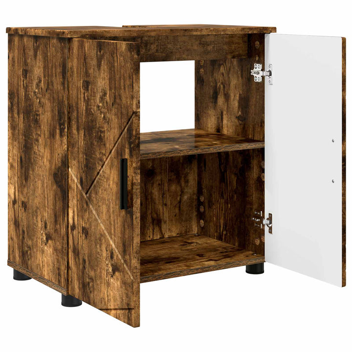 Badeværelsesskab med opbevaring Røget eg 61 x 35 x 64 cm