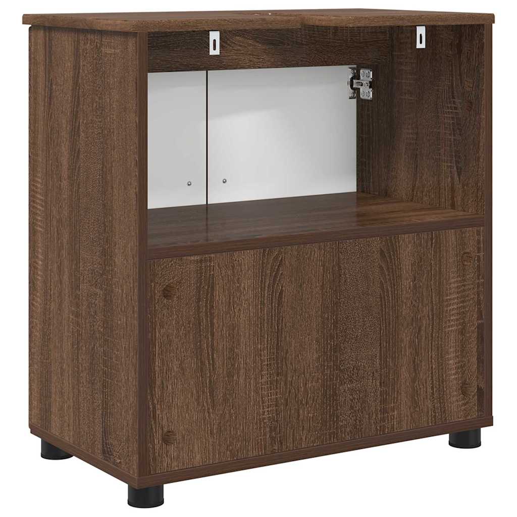 Badeværelsesskab Brun eg 61 x 35 x 64 cm Konstrueret træ, Metal