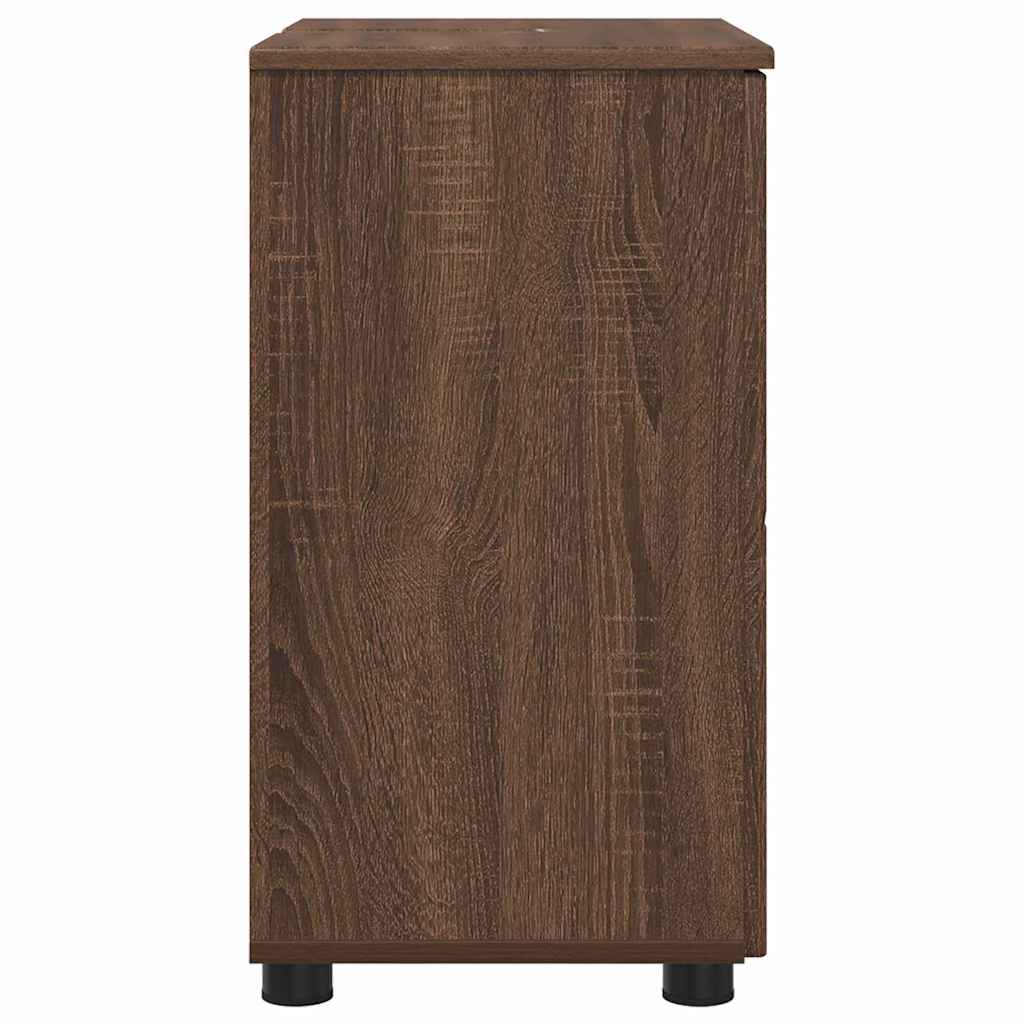 Badeværelsesskab Brun eg 61 x 35 x 64 cm Konstrueret træ, Metal