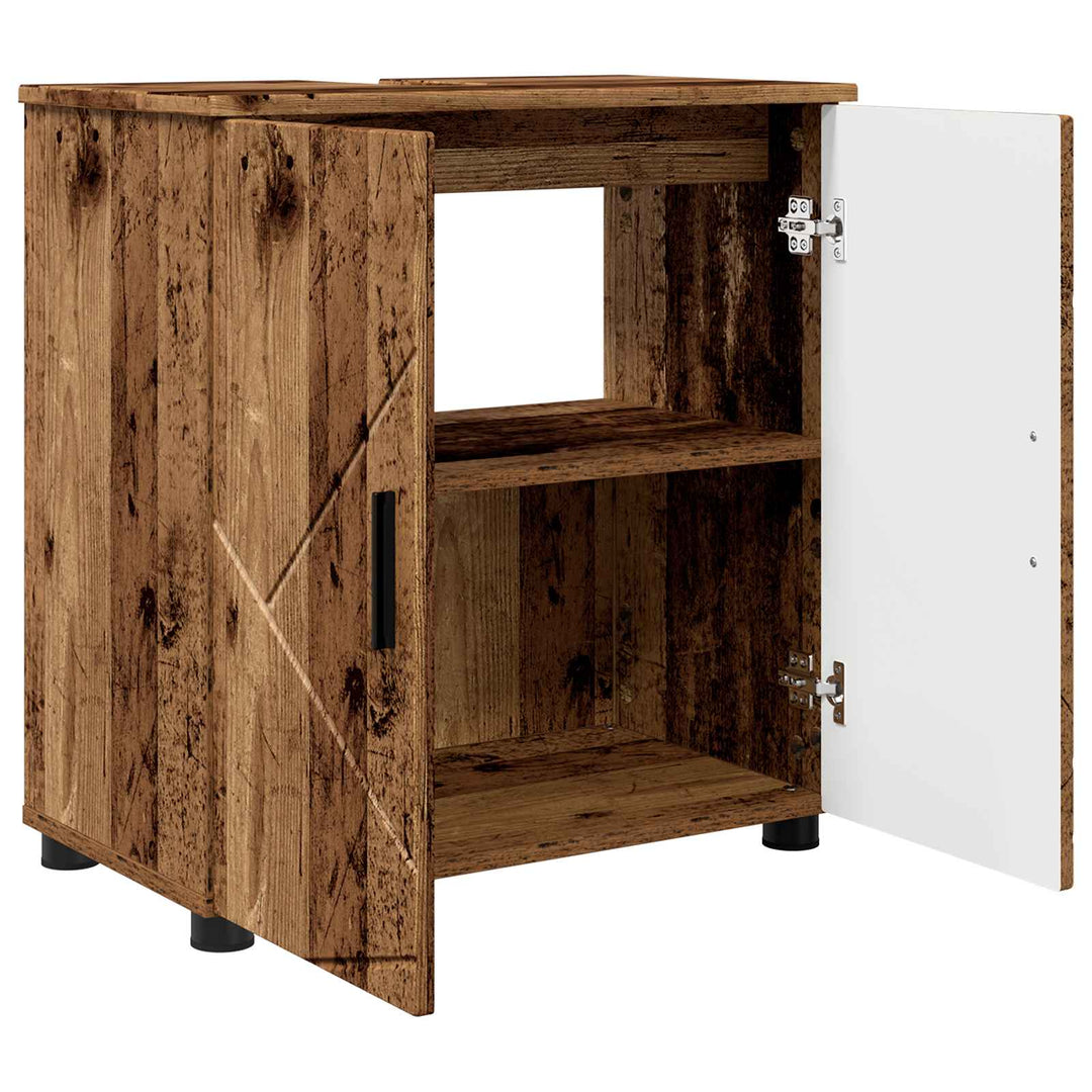 Badeværelsesskab med opbevaring Gammelt træ 61 x 35 x 64 cm