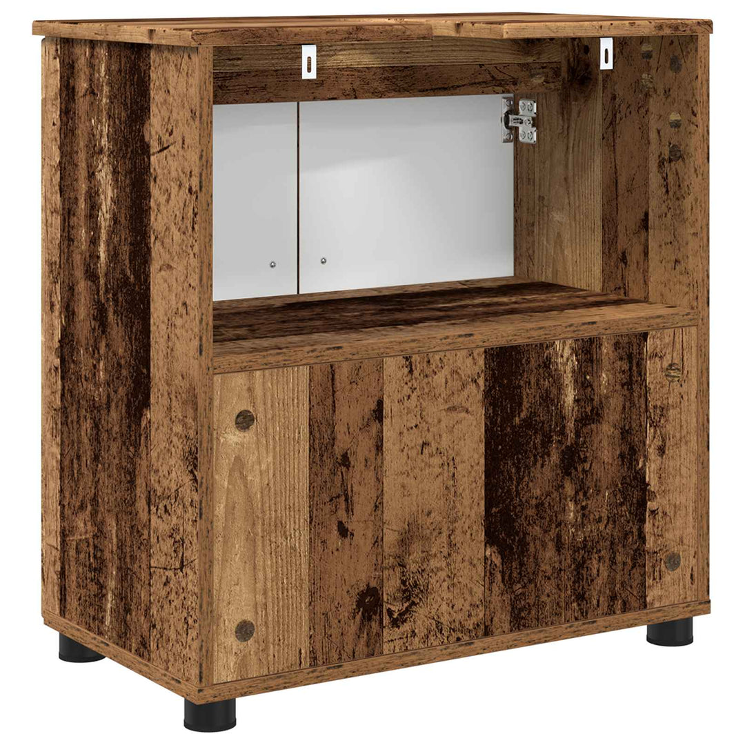 Badeværelsesskab med opbevaring Gammelt træ 61 x 35 x 64 cm