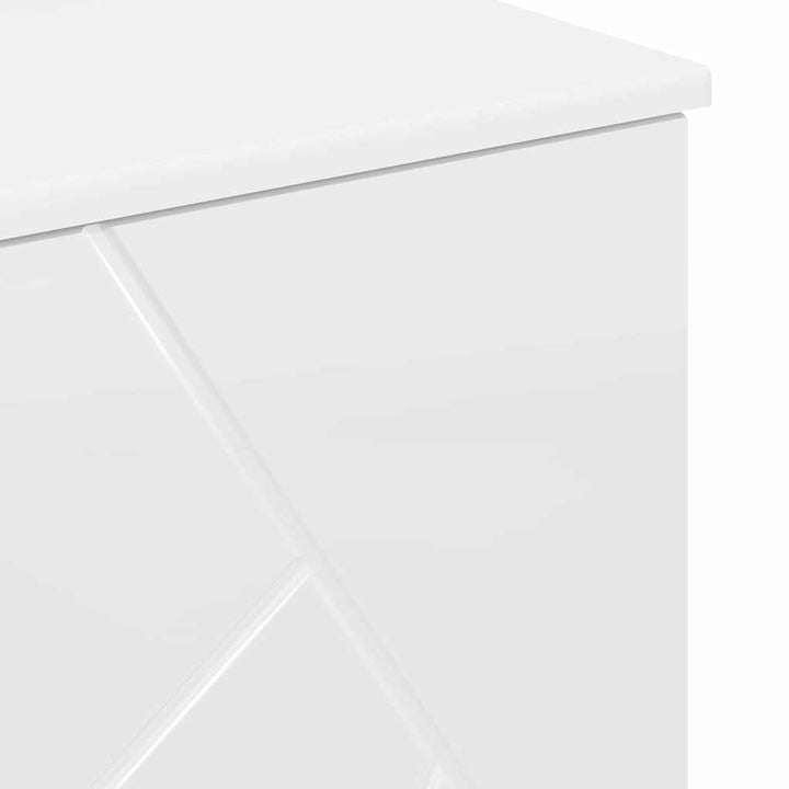 Badeværelsesskab med skuffe Høj gloss hvid 76,5 x 35 x 64 cm