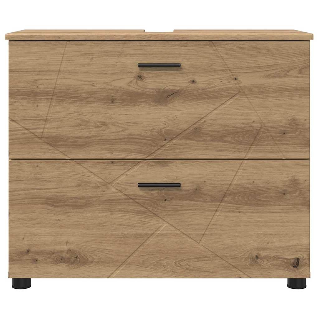 Badeværelsesskab med skuffe Artisan Egetræ 76,5 x 35 x 64 cm