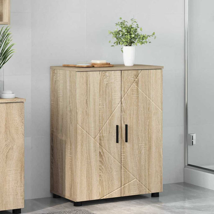 Badeværelsesskab med opbevaring Sonoma eg 60 x 35 x 80 cm