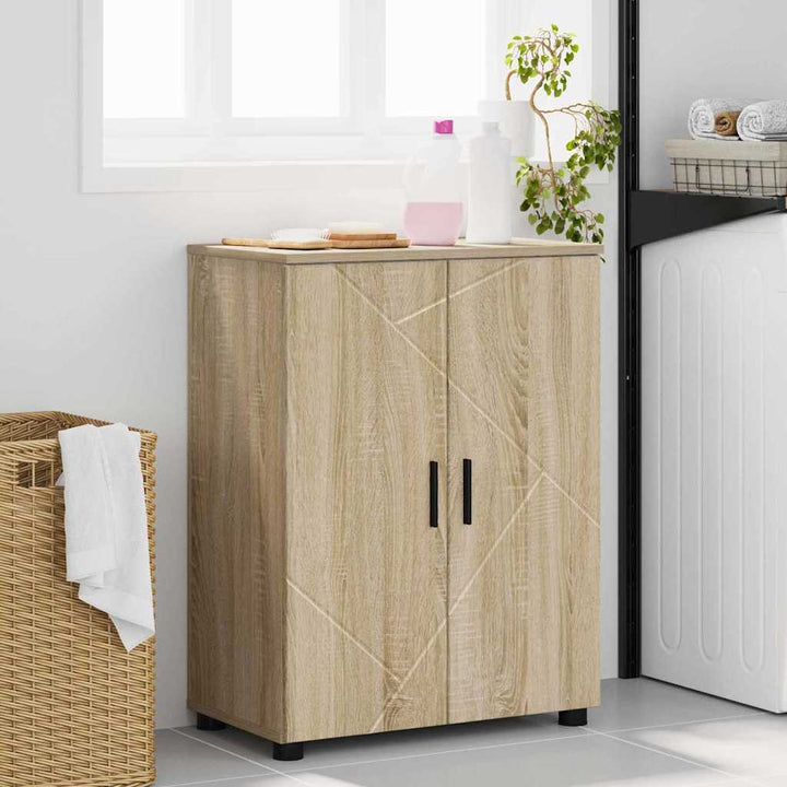 Badeværelsesskab med opbevaring Sonoma eg 60 x 35 x 80 cm