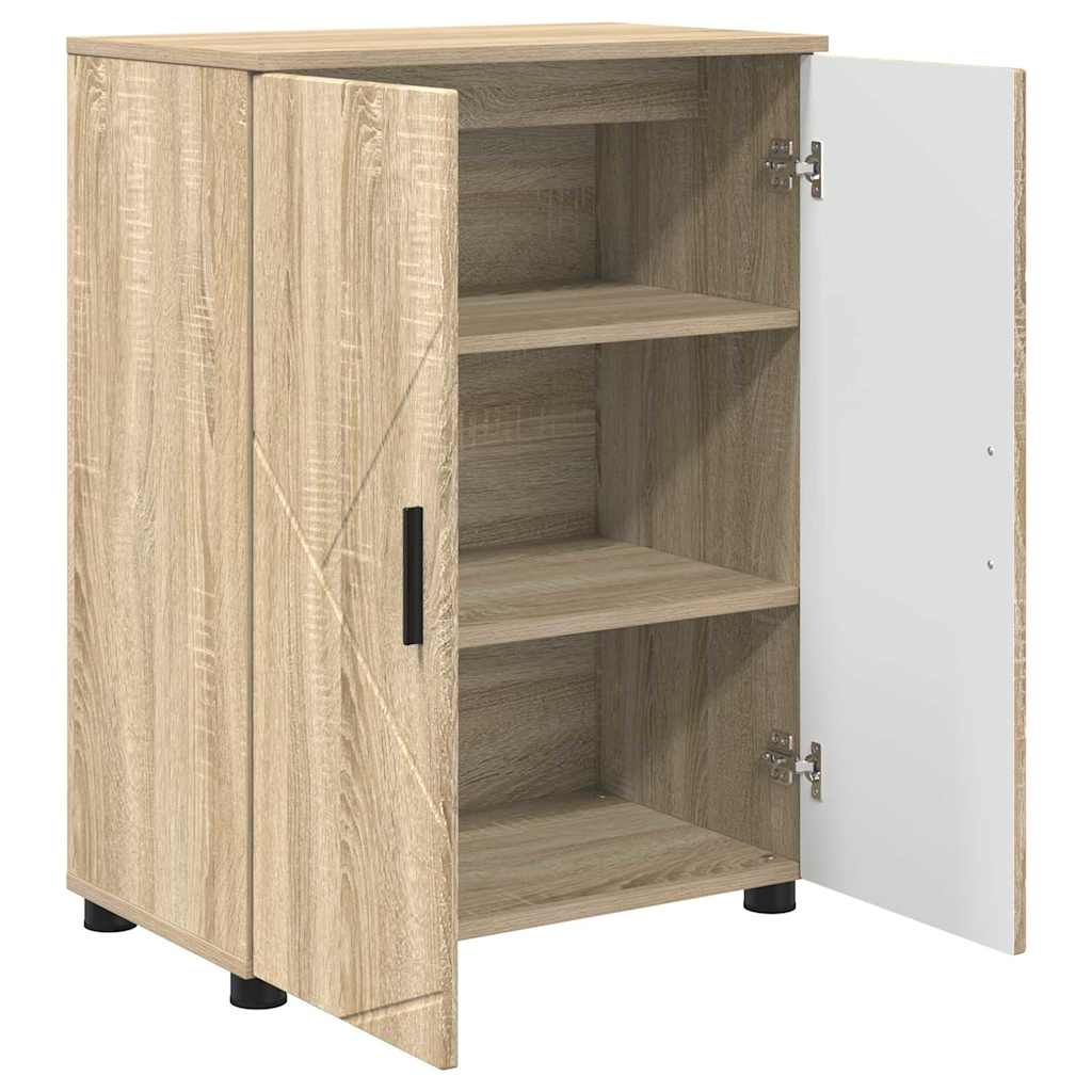 Badeværelsesskab med opbevaring Sonoma eg 60 x 35 x 80 cm