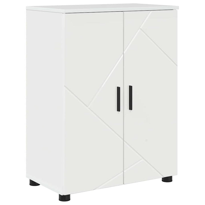 Badeværelsesskab med opbevaring Høj gloss hvid 60 x 35 x 80 cm