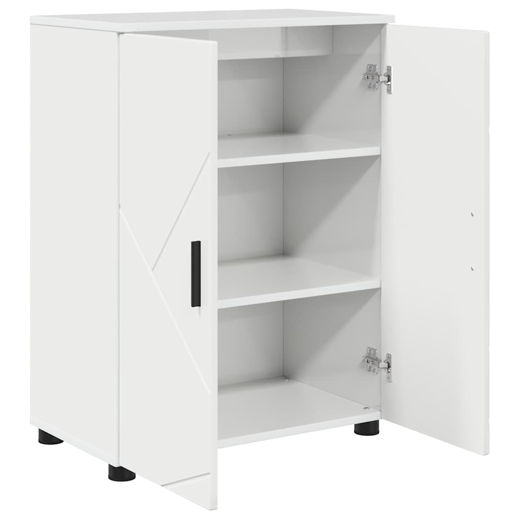 Badeværelsesskab med opbevaring Høj gloss hvid 60 x 35 x 80 cm