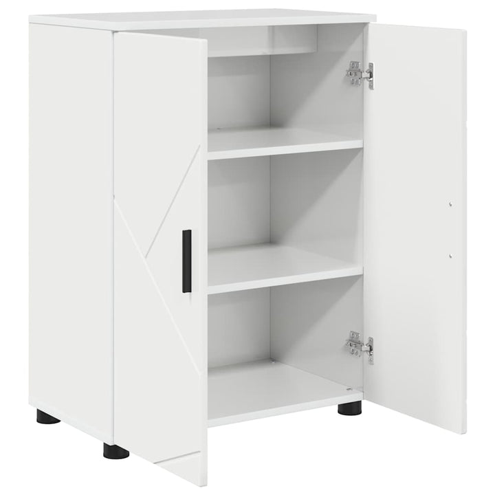 Badeværelsesskab med opbevaring Høj gloss hvid 60 x 35 x 80 cm