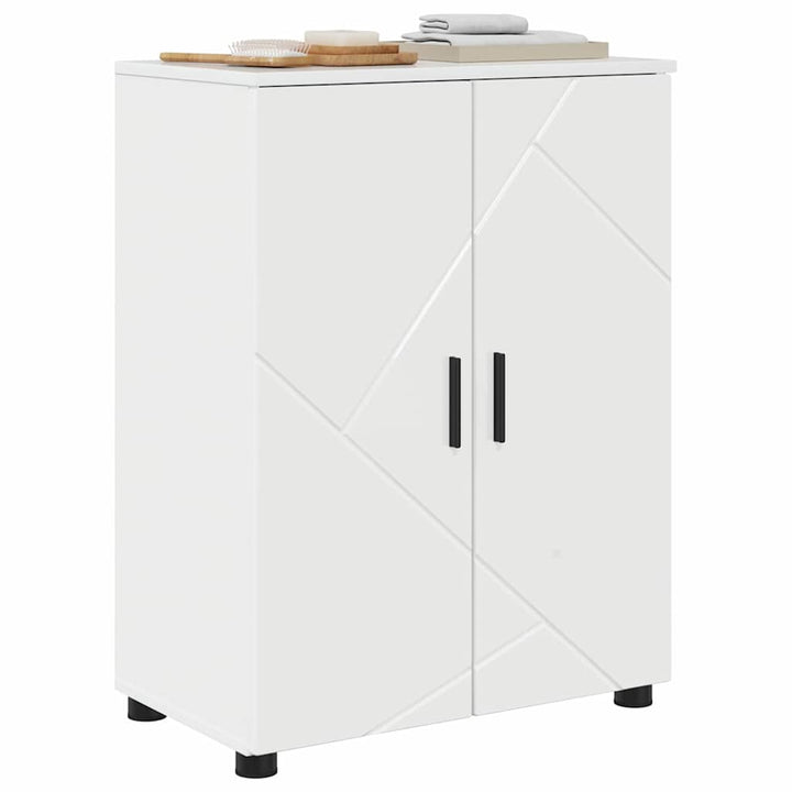 Badeværelsesskab med opbevaring Høj gloss hvid 60 x 35 x 80 cm
