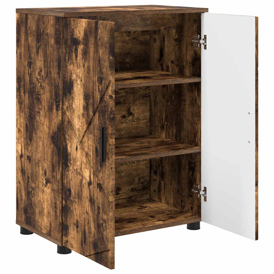 Badeværelsesskab med opbevaring Røget eg 60 x 35 x 80 cm