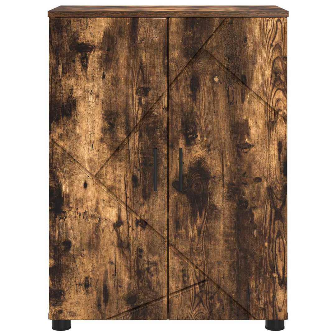 Badeværelsesskab med opbevaring Røget eg 60 x 35 x 80 cm