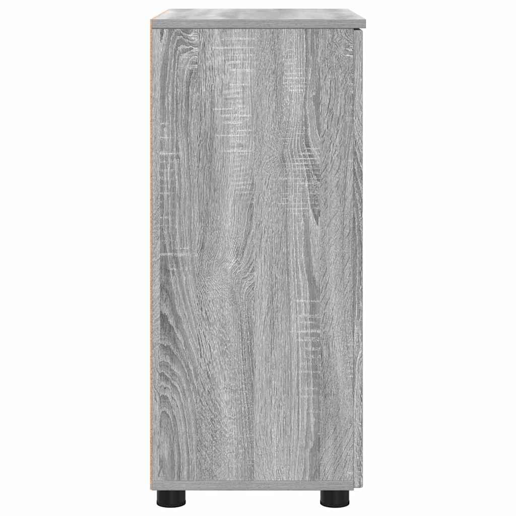 Badeværelsesskab med opbevaring Grå Sonoma 60 x 35 x 80 cm