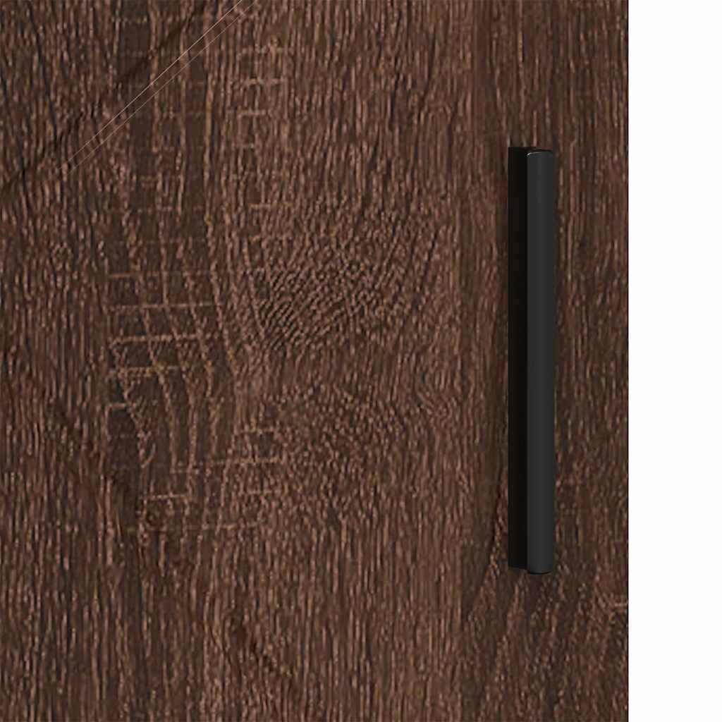 Badeværelsesskab med opbevaring med dør Brun eg 60 x 35 x 80 cm