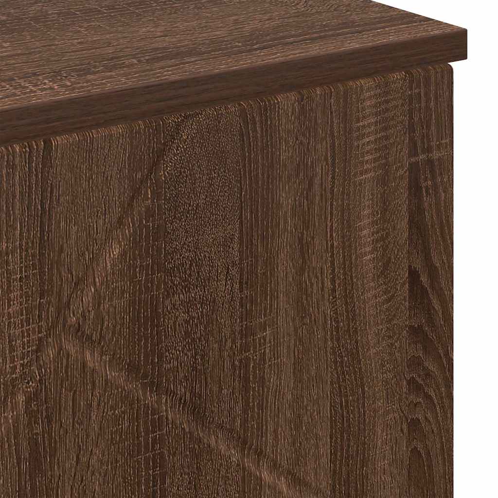 Badeværelsesskab med opbevaring med dør Brun eg 60 x 35 x 80 cm
