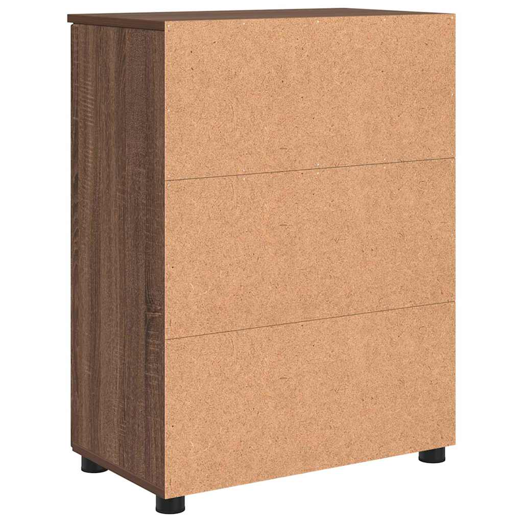 Badeværelsesskab med opbevaring med dør Brun eg 60 x 35 x 80 cm