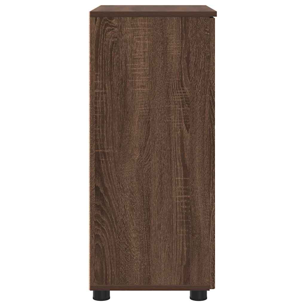 Badeværelsesskab med opbevaring med dør Brun eg 60 x 35 x 80 cm