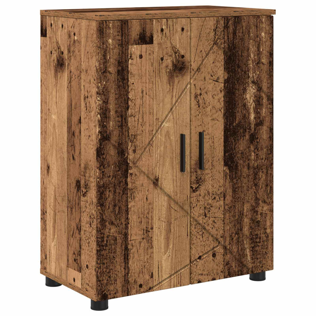 Badeværelsesskab med opbevaring Gammelt træ 60 x 35 x 80 cm