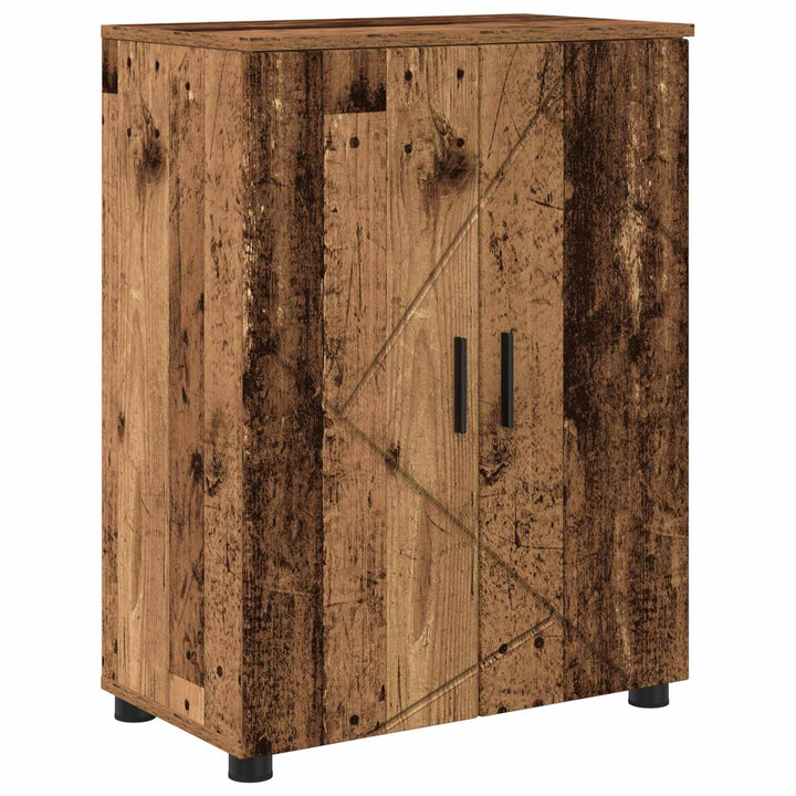 Badeværelsesskab med opbevaring Gammelt træ 60 x 35 x 80 cm