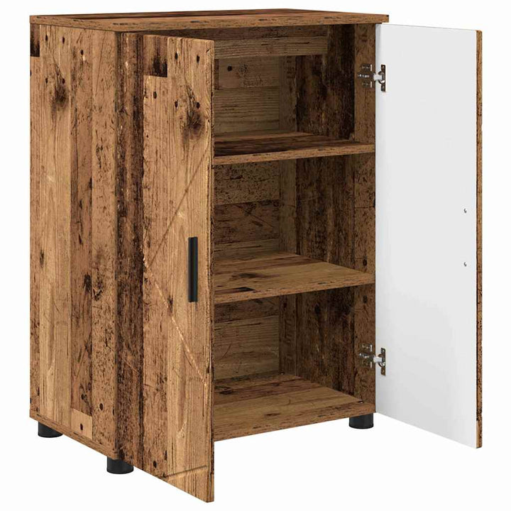 Badeværelsesskab med opbevaring Gammelt træ 60 x 35 x 80 cm