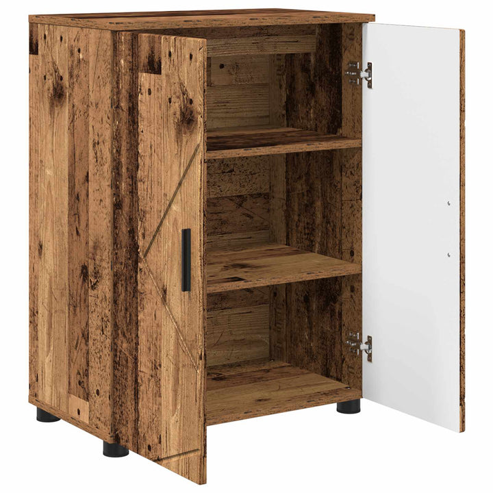 Badeværelsesskab med opbevaring Gammelt træ 60 x 35 x 80 cm
