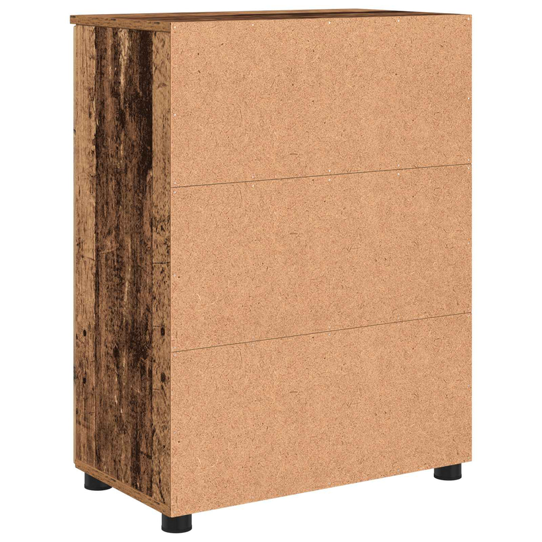 Badeværelsesskab med opbevaring Gammelt træ 60 x 35 x 80 cm