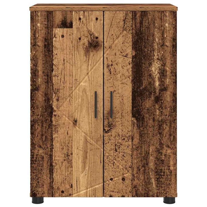 Badeværelsesskab med opbevaring Gammelt træ 60 x 35 x 80 cm