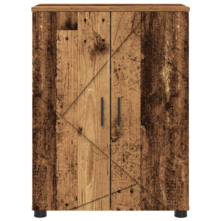 Badeværelsesskab med opbevaring Gammelt træ 60 x 35 x 80 cm