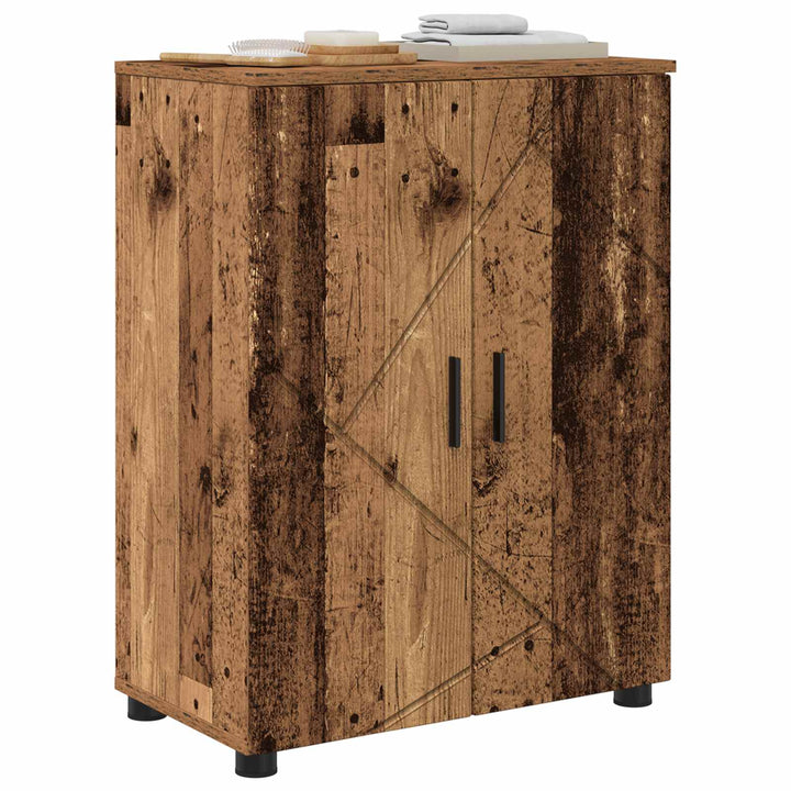 Badeværelsesskab med opbevaring Gammelt træ 60 x 35 x 80 cm