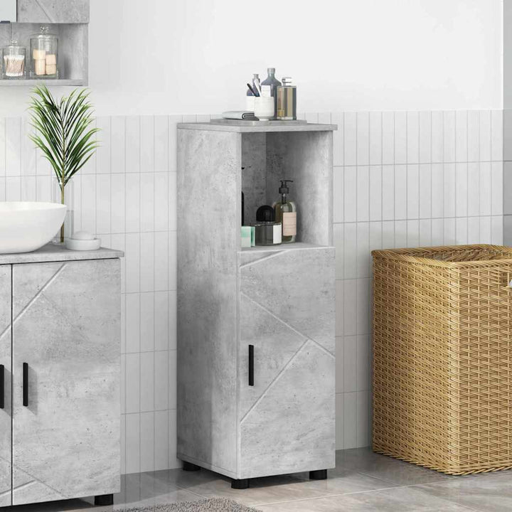 Badeværelsesskab med opbevaring Beton Grå 30 x 35 x 95 cm