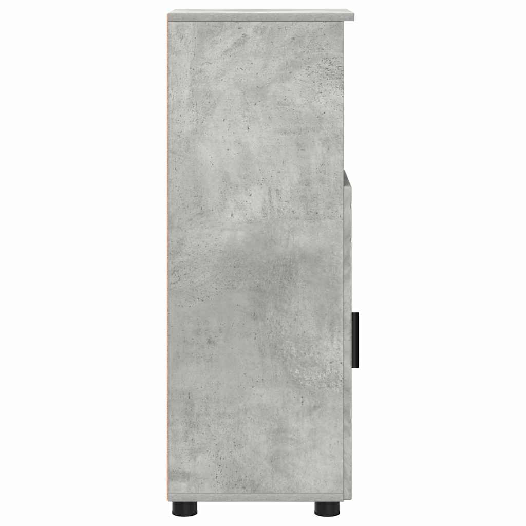 Badeværelsesskab med opbevaring Beton Grå 30 x 35 x 95 cm