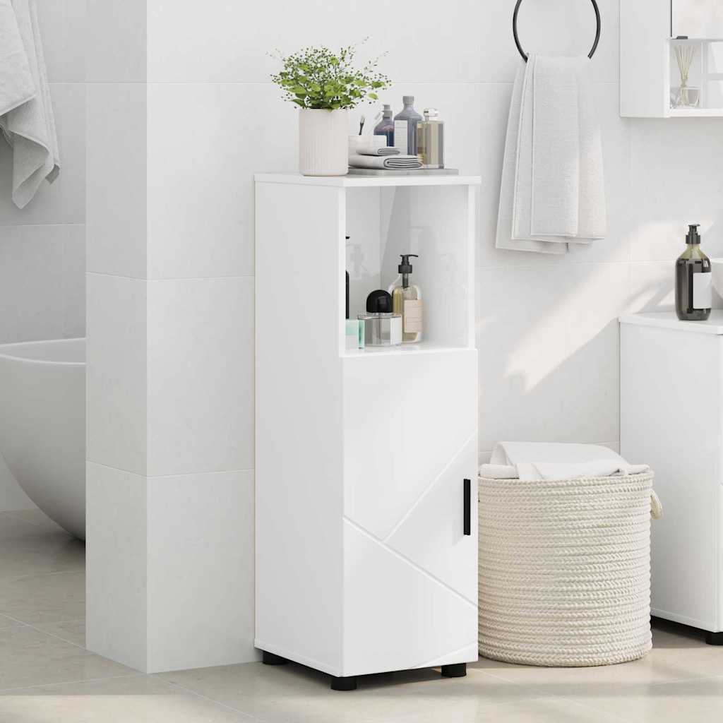 Badeværelsesskab med opbevaring Høj gloss hvid 30 x 35 x 95 cm