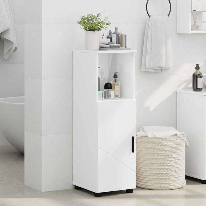 Badeværelsesskab med opbevaring Høj gloss hvid 30 x 35 x 95 cm
