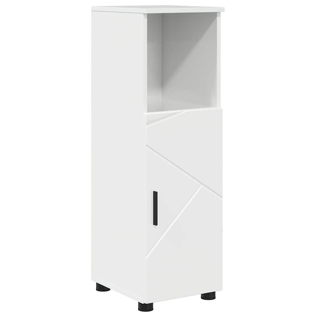 Badeværelsesskab med opbevaring Høj gloss hvid 30 x 35 x 95 cm