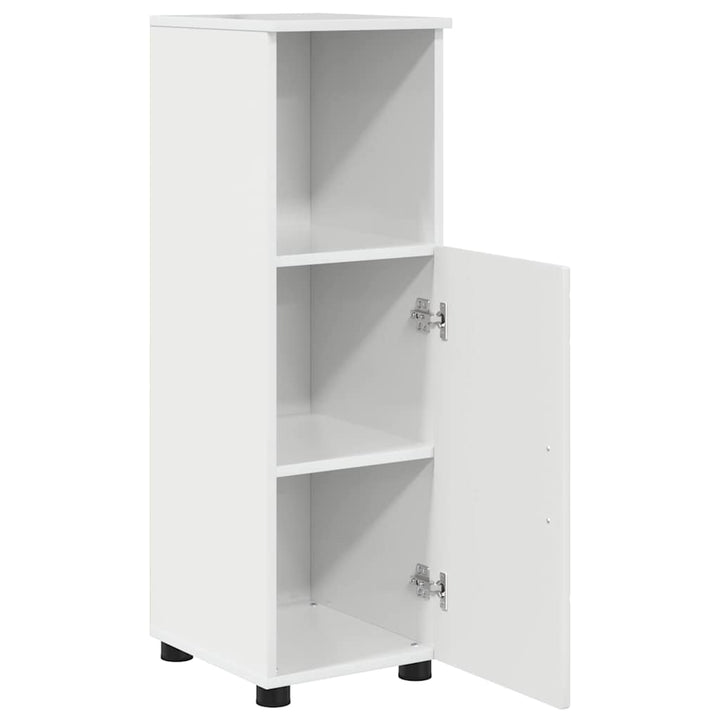 Badeværelsesskab med opbevaring Høj gloss hvid 30 x 35 x 95 cm