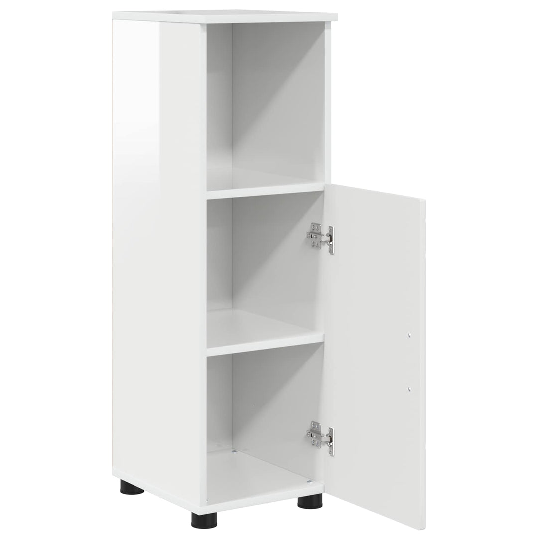 Badeværelsesskab med opbevaring Høj gloss hvid 30 x 35 x 95 cm