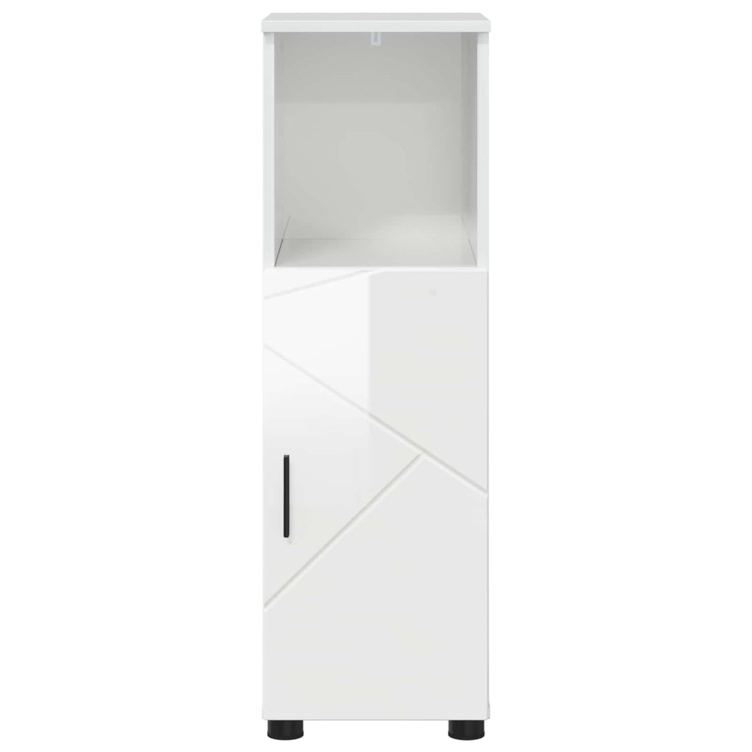 Badeværelsesskab med opbevaring Høj gloss hvid 30 x 35 x 95 cm