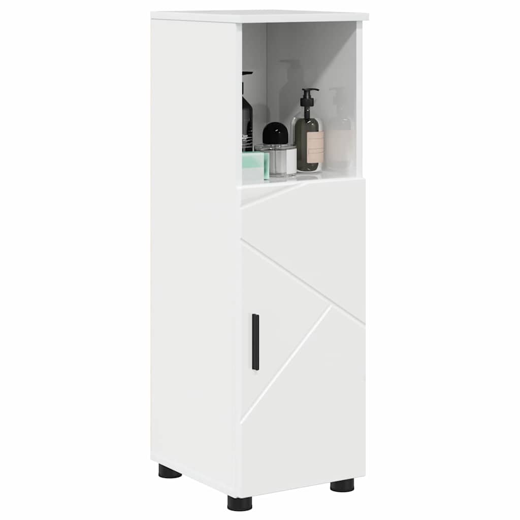 Badeværelsesskab med opbevaring Høj gloss hvid 30 x 35 x 95 cm
