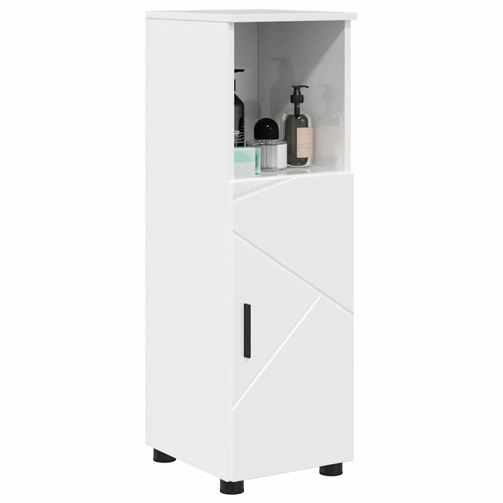 Badeværelsesskab med opbevaring Høj gloss hvid 30 x 35 x 95 cm