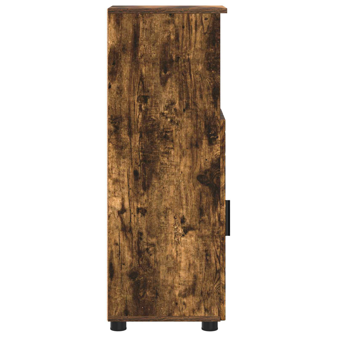Badeværelsesskab med opbevaring Røget eg 30 x 35 x 95 cm