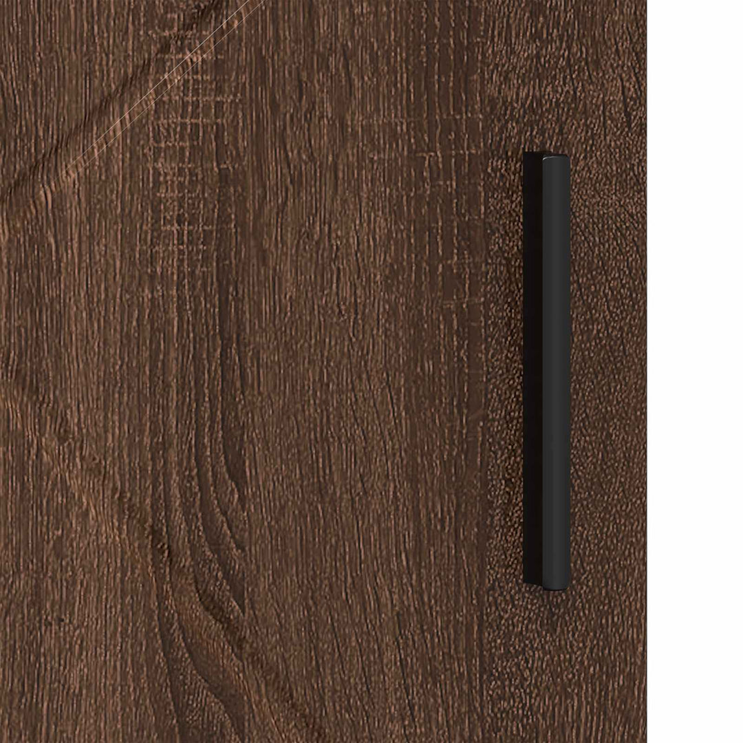 Badeværelsesskab med opbevaring med dør Brun eg 30 x 35 x 95 cm