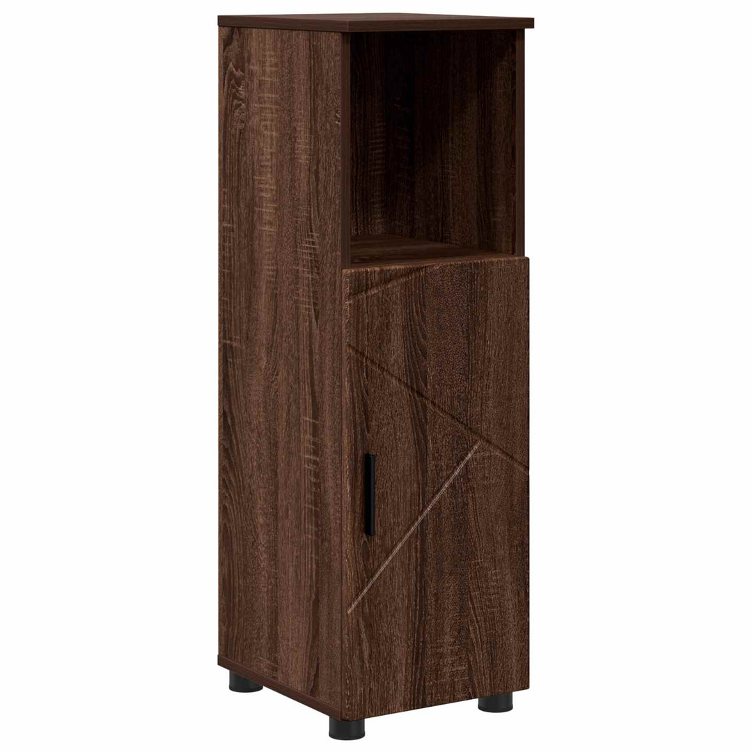 Badeværelsesskab med opbevaring med dør Brun eg 30 x 35 x 95 cm