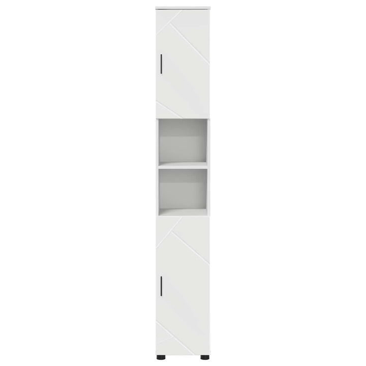 Badeværelsesskab Hvid 30 x 35 x 192 cm Konstrueret træ & Metal
