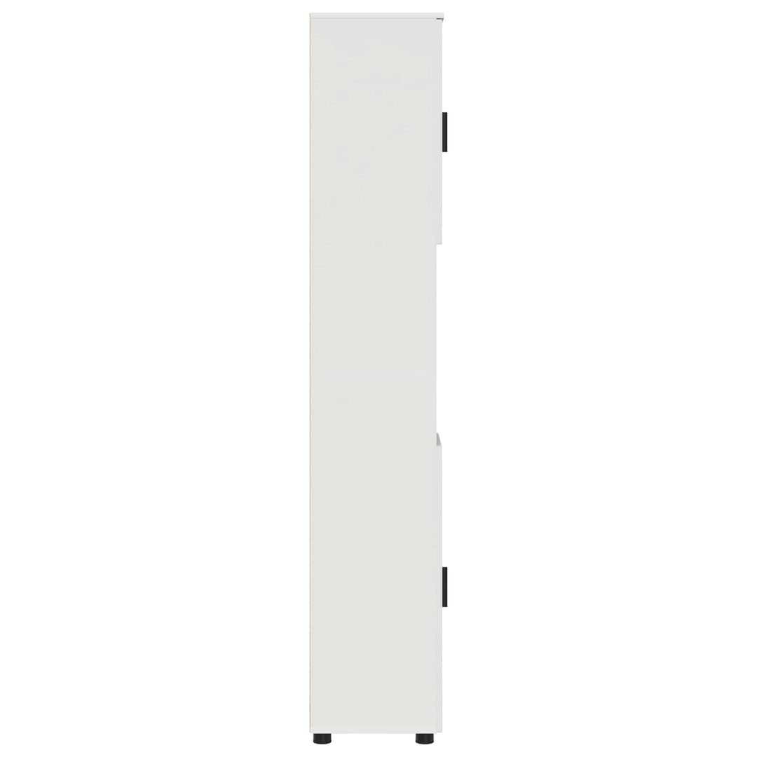 Badeværelsesskab Hvid 30 x 35 x 192 cm Konstrueret træ & Metal