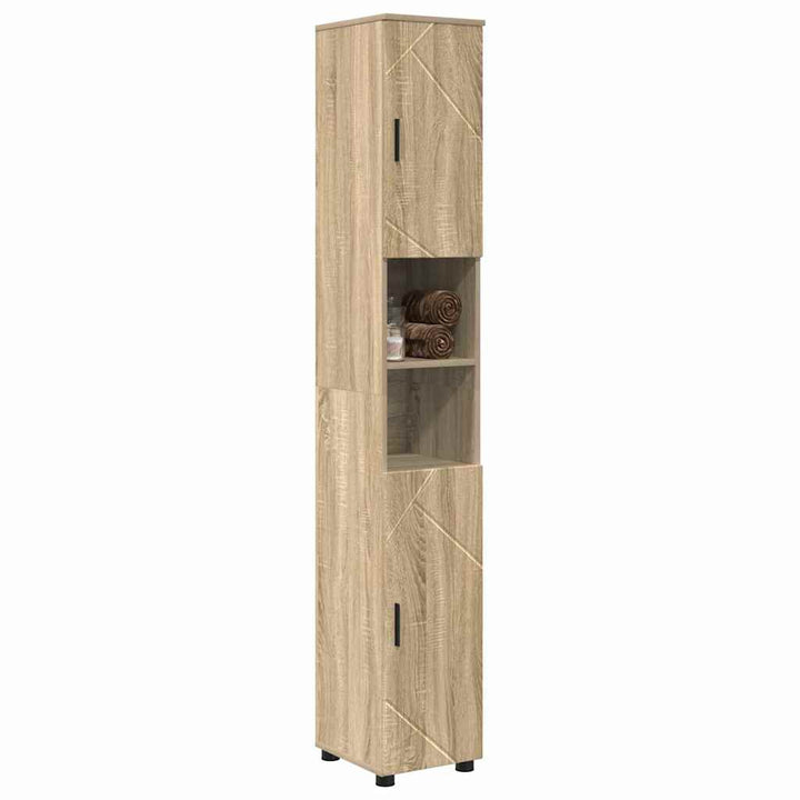 Badeværelsesskab med opbevaring Sonoma eg 30 x 35 x 192 cm