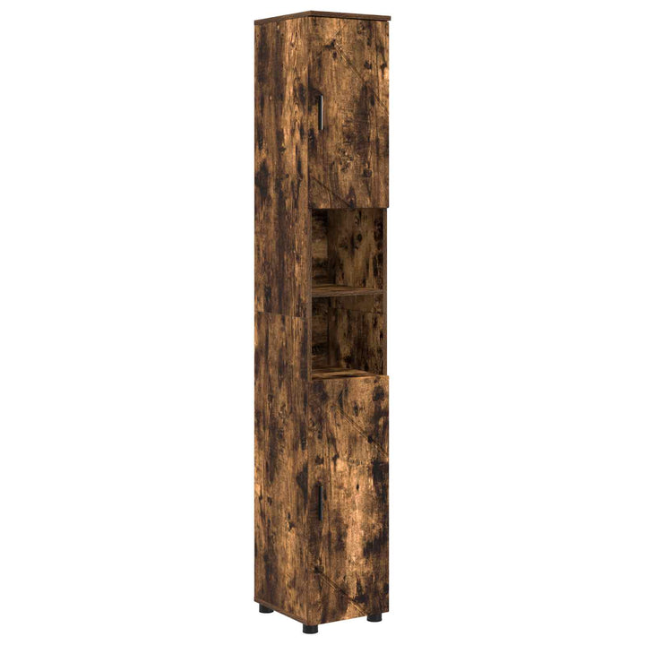Badeværelsesskab med opbevaring Røget eg 30 x 35 x 192 cm